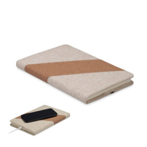 A5 märkmik 15W juhtmevaba laadijaga Cortona